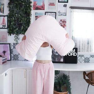 Pink Boomerang Pillow